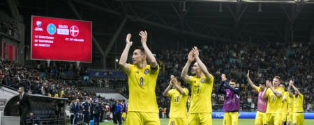 Казахстан совершил суперкамбэк, обыграв Данию со счетом 3:2. До 73-й минуты сборная проигрывала 0:2